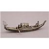 Image 1 : Silver-Filigree Miniature Venetian Gondola #2257991