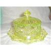 Image 1 : WESTMORELAND OLD QUILT VASELINE DOMED #2258108