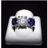 Diamond Sapphire Round Anniversary Ring Gold #2258212