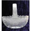 Image 1 : Clear and Frosted Glass Floral Basket w/Applied#2258222