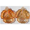 Pair Fenton Marigold Clover Tidbit Dishes #2258368