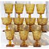 Image 1 : Collection of Amber Colony Glass Goblets, #2258377
