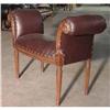 Image 1 : VICTORIAN STYLE LEATHER VANITY STOOL BENCH #2258467