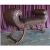 Image 1 : FRENCH VICTORIAN STYLE LEATHER BENCH SETTEE  #2258617