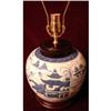 Image 1 : BLUE CANTON CHINESE EXPORT TABLE LAMP #2265659