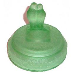 Green LOVEBIRDS Satin Glass Dresser Jar #2265869