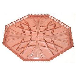 Pink Depression Glass Art Deco Vanity Tray #2265928