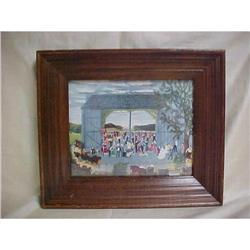Grandma Moses "Barn Dance" Print, 1950, Framed #2266014