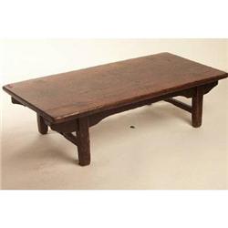ANTIQUE CHINESE ELMWOOD WOOD TEA TABLE #2266026