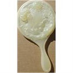 CELLULOID HAND MIRROR * ANTIQUE 1900 ART DECO #2266035