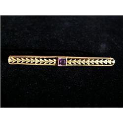 Antique Gold & Amethyst Bar Pin, Circa 1900 #2266042