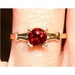 1930 Antique Vintage Garnet Bamboo Setting Ring#2266043