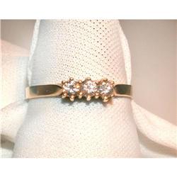 3-Diamond 1/3 Carat Band/Ring-Estate-14K YG #2266044