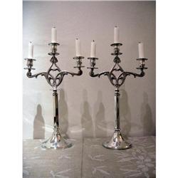 Silver Plated Three Light Candelabra  #2266049