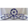 Image 1 : Set of 6 Flow Blues 8" dessert plates c1900 #2266333