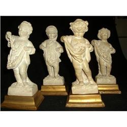 Set of 4 Plaster Four Seasons Figurines #2266348