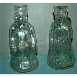 King & Queen Glass  Syrup Pitchers Dispensers #2266376