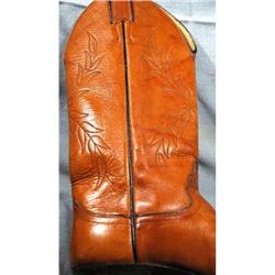 Justin Western Cowgirl Boot Leaf Stitched sz7A #2266378