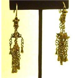 Pair of Antique Chinese Coin Silver Earrings #2266568