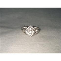 Estate 14K WG White Gold Cascade Diamond Ring #2279775