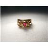 Image 1 : Etruscan 14K YG Gold Ruby Diamond Heart Band #2279798