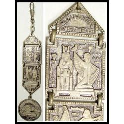 Grand tour Egyptian Revival enamel watch fob #2279884