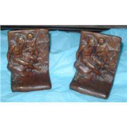 Bronze  WB Indian Father Son Bookends #2280087