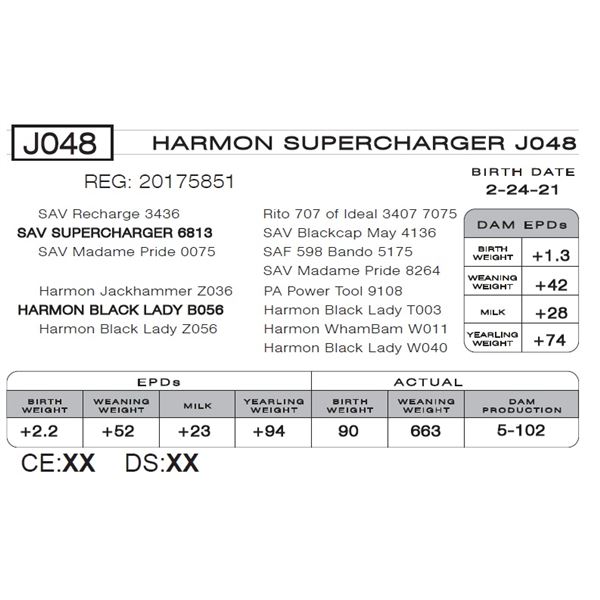HARMON SUPERCHARGER J048