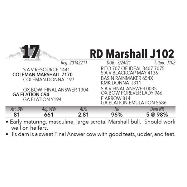 RD Marshall J102