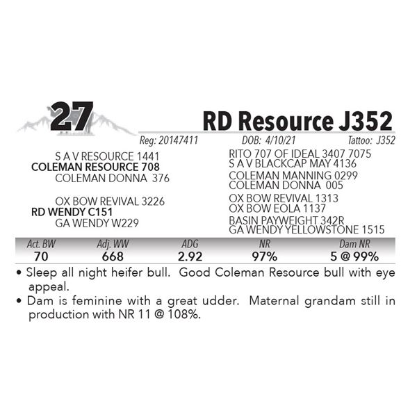 RD Resource J352