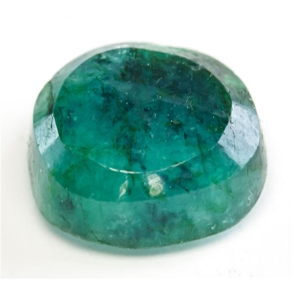 7.75ct Oval CUt Green Natural Emerald GLI