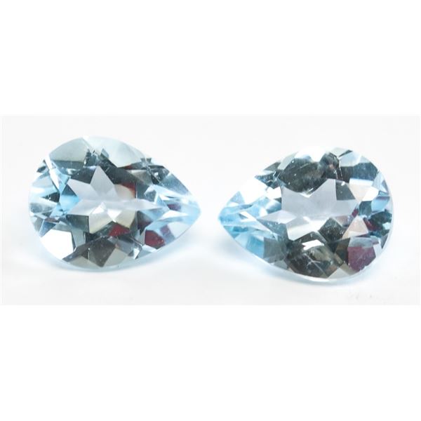 5.65ct Pear Cut Blue Natural Topaz GLI