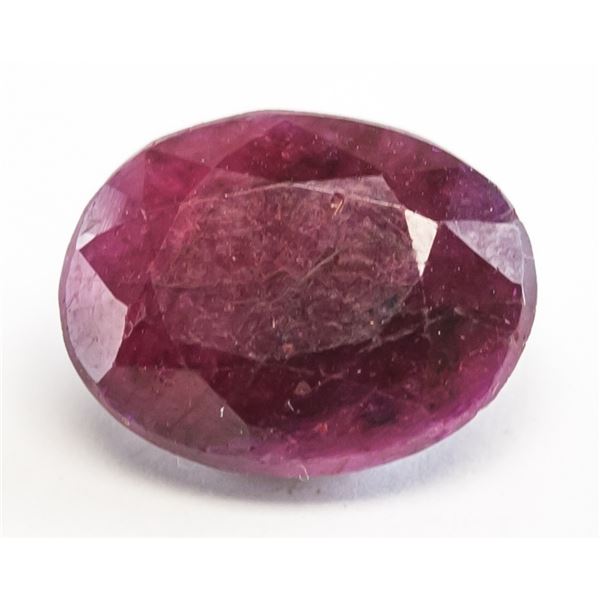 9.55ct Oval Cut Red Natural Ruby GLI