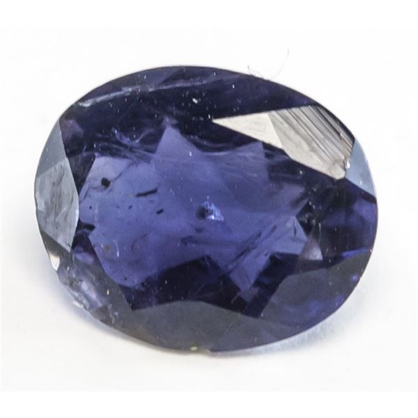 1.10ct Oval Cut Violet Blue Natural Iolite GLI