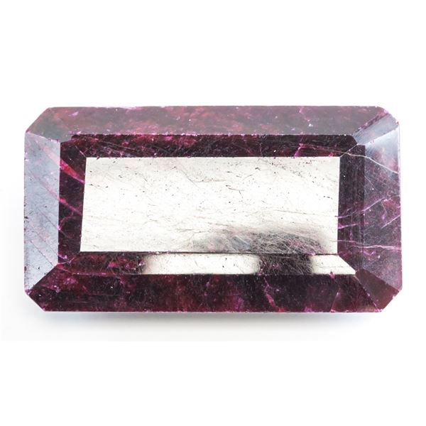 384.25ct Rectangular Cut Red Natural Ruby GLI