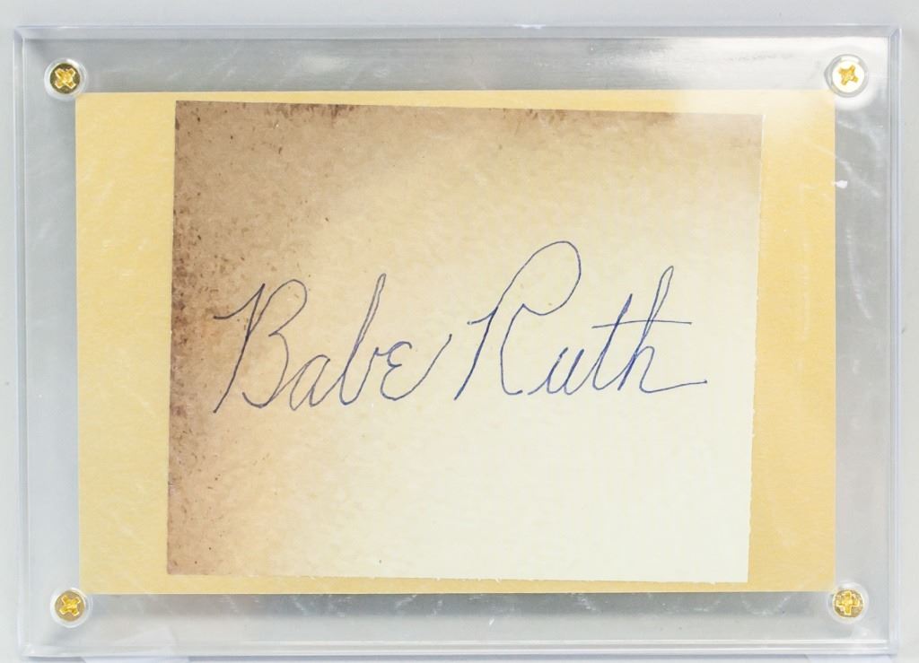 Babe Ruth 1895-1948 American Autograph Card