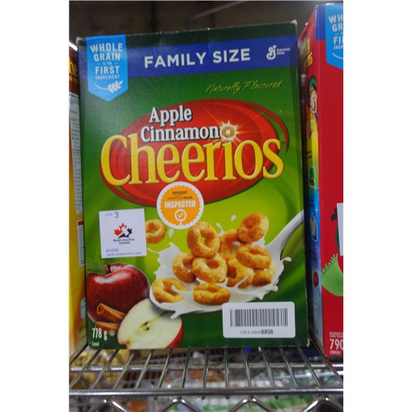 3 Boxes - 778g Apple Cheerios