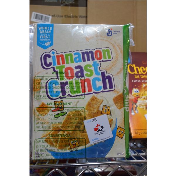 4 Boxes of  354g Toast Crunch