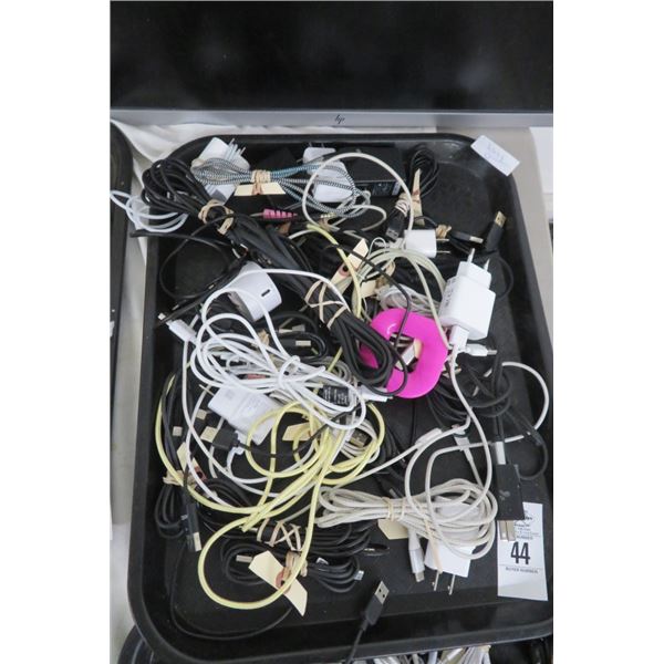 Tray of Asst. Power Cords