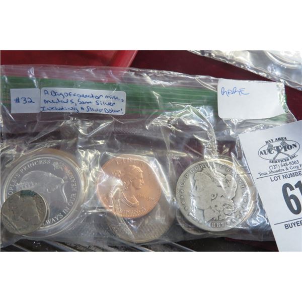 Bag of Collector Medals, Tokens & Misc.