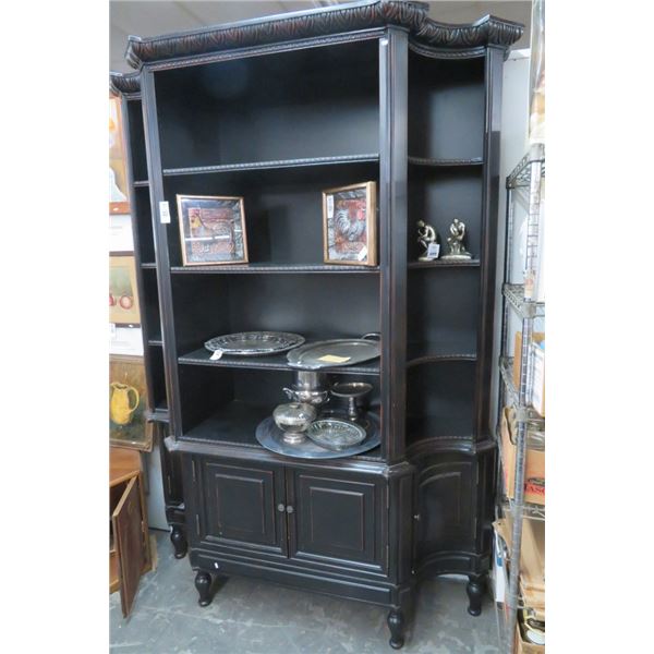 Mahogany Ornate Open Front Hutch