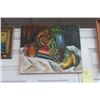 Image 3 : 3-Framed Table Scene Oil On Canvas by G. Davis - 3 X $