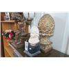 Image 2 : Lot of Bust Statue, Resin Pineapple, Brass Angle Lamp &