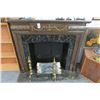 Image 1 : Wood Fireplace Mantle w/Light Up Legs & Brass Log