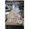 Image 1 : Large Lot of Cut Glass Vases, Bowls, Butter Dish, Platters