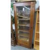 Image 1 : Mahogany Glass Door 6 Shelf Bookcase