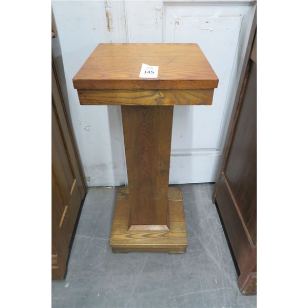 Tiger Oak 12 x 12 x 28 Tabletop Pedestal