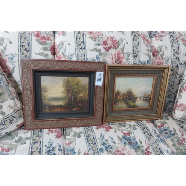 2-Framed Oil On Canvas - 2 X $ (16  x 14 )