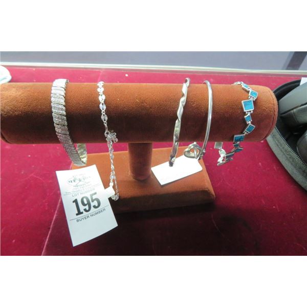 5-Asst. Silver Woman's Bracelets - 5 X $