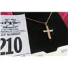 Image 1 : 10 KT YG Diamond Cross w/10 KT YG Chain